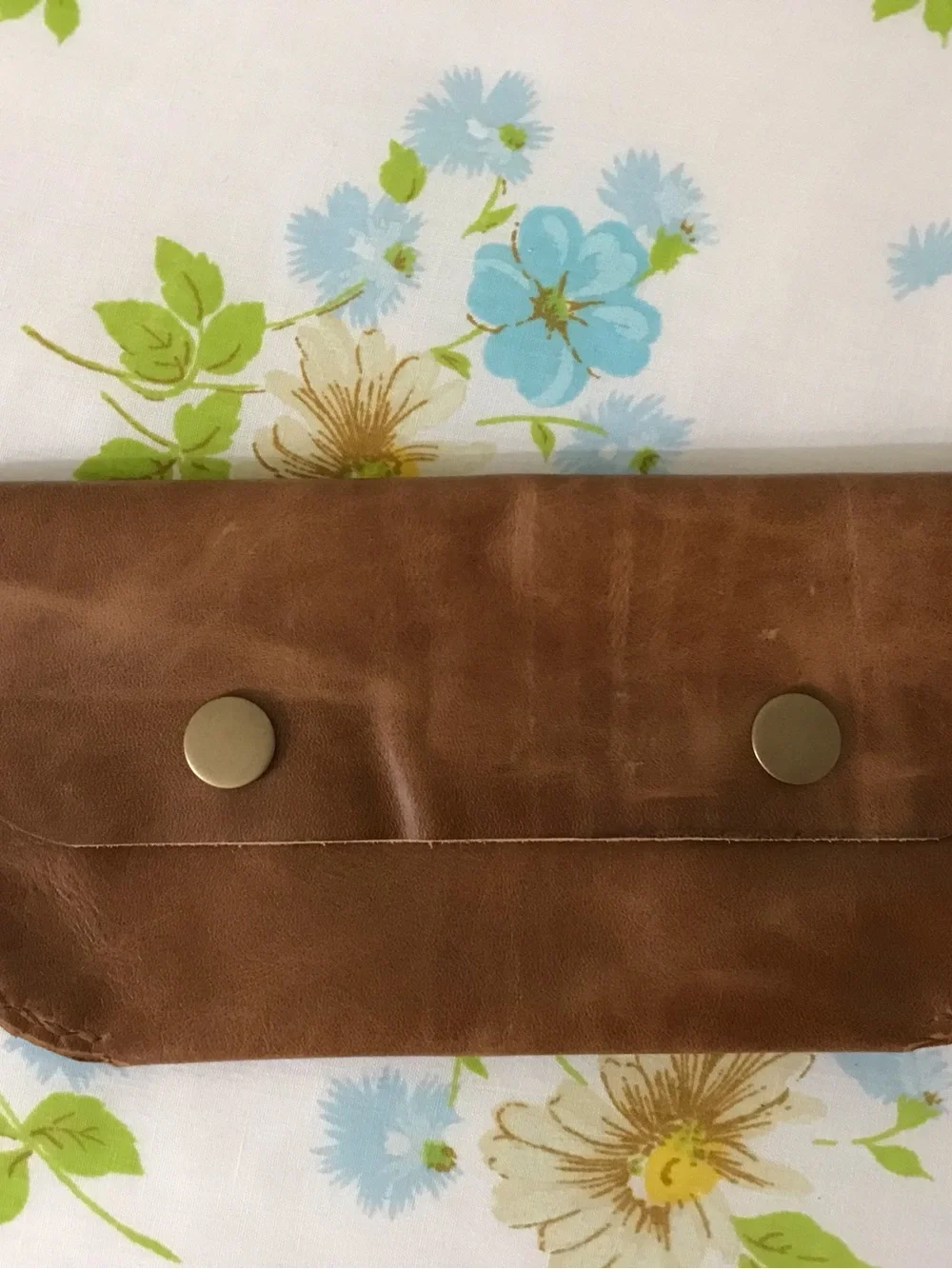 Handmade Genuine Leather Clutch Wallet - Tan/Brown